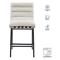 Nicco Eggshell Upholstered Counter Stool Set