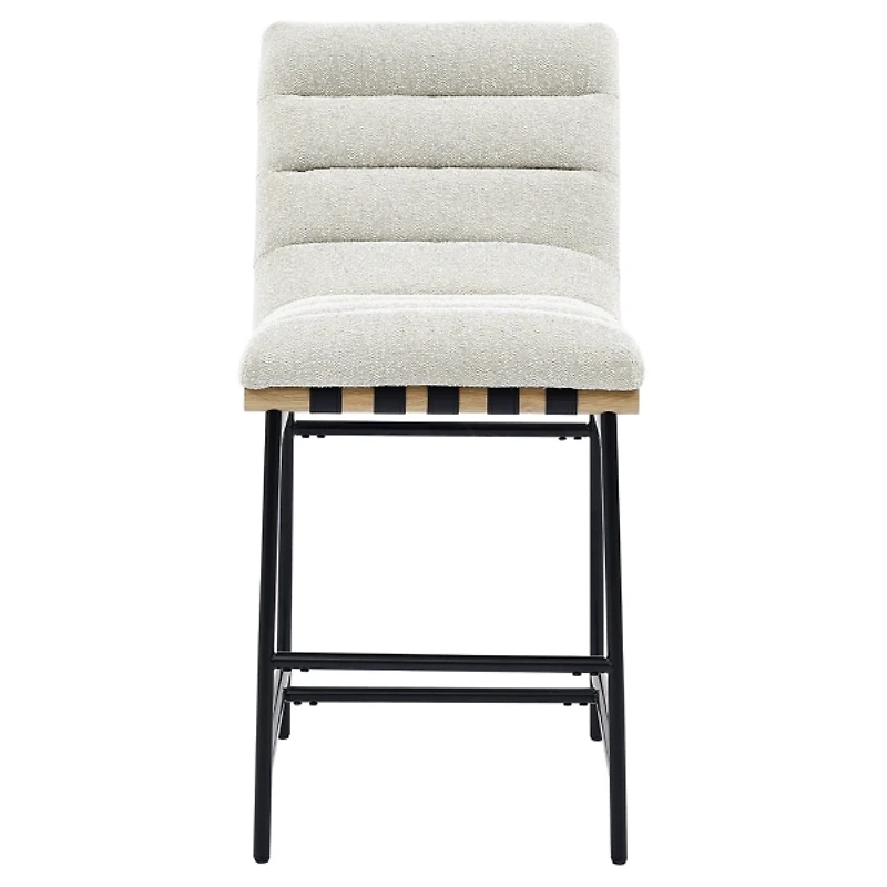 Nicco Eggshell Upholstered Counter Stool Set