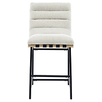 Nicco Eggshell Upholstered Counter Stool Set