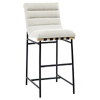 Nicco Eggshell Upholstered Bar Stools, Set of 2