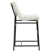 Nicco Eggshell Upholstered Bar Stools, Set of 2