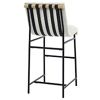 Nicco Eggshell Upholstered Bar Stools, Set of 2