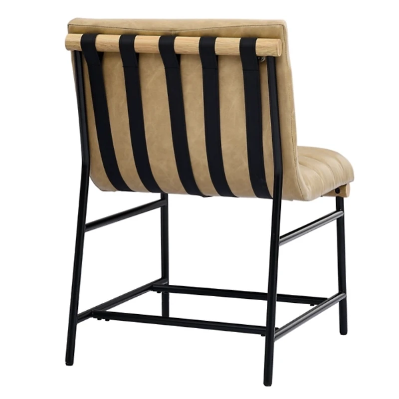 Nicco Sand Faux Leather Dining Chairs, Set of 2