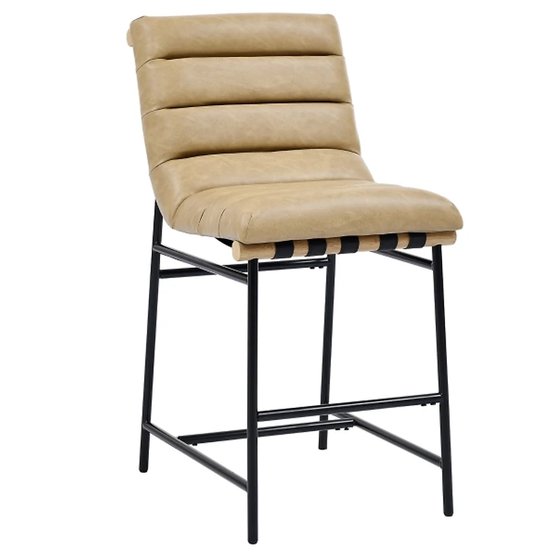 Nicco Sand Faux Leather Counter Stools, Set of 2