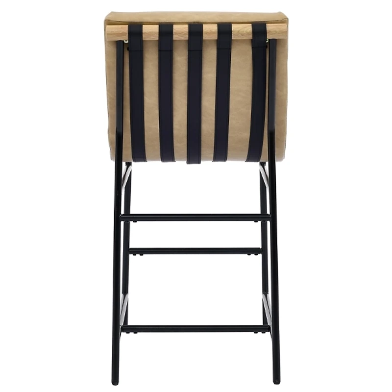 Nicco Sand Faux Leather Counter Stools, Set of 2