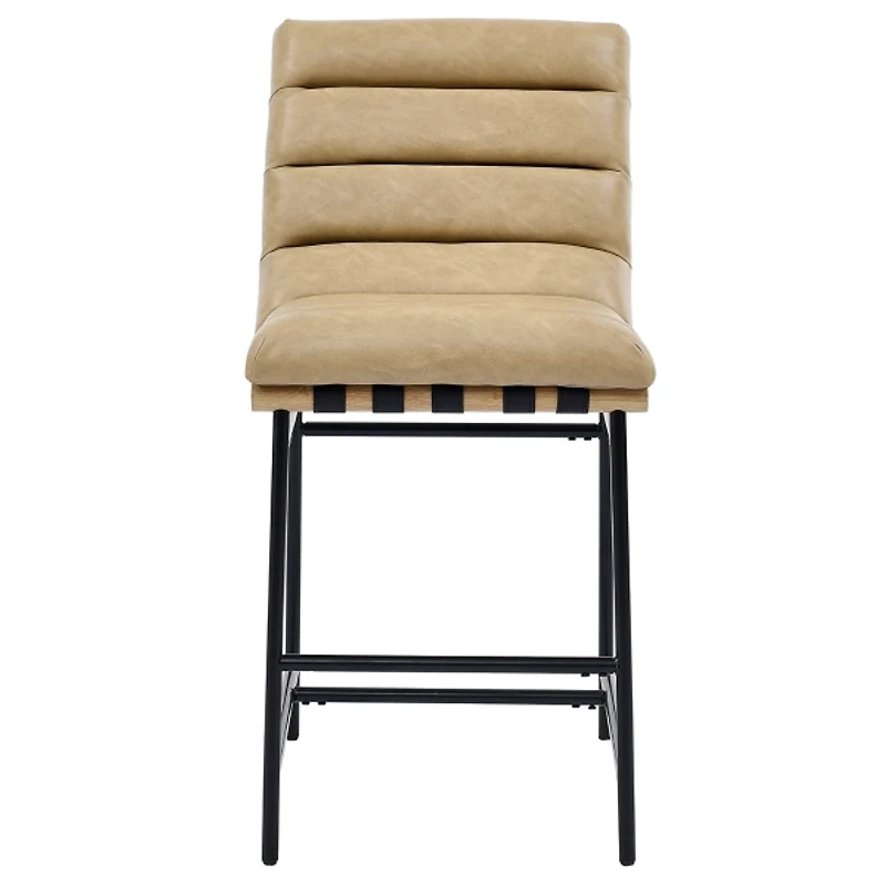 Nicco Sand Faux Leather Counter Stools, Set of 2