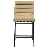 Nicco Sand Faux Leather Counter Stools, Set of 2