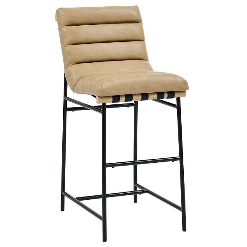 Nicco Sand Faux Leather Bar Stools, Set of 2