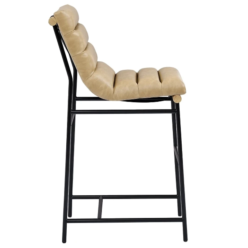 Nicco Sand Faux Leather Bar Stools, Set of 2