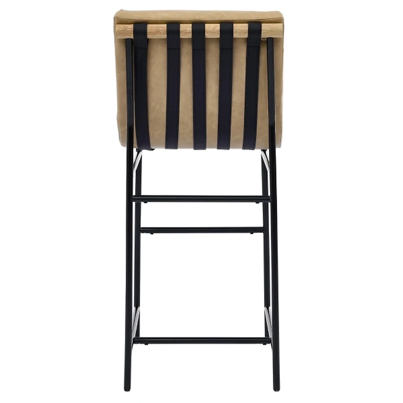 Nicco Sand Faux Leather Bar Stools, Set of 2