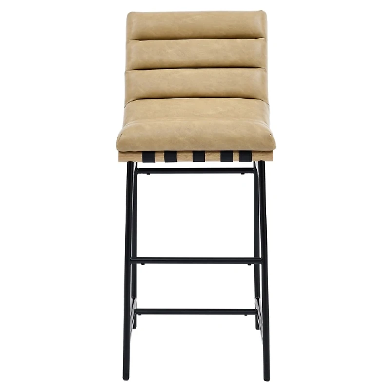 Nicco Sand Faux Leather Bar Stools, Set of 2