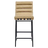 Nicco Sand Faux Leather Bar Stools, Set of 2