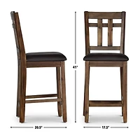 Faux Leather Saranac Counter Stools, Set of 2