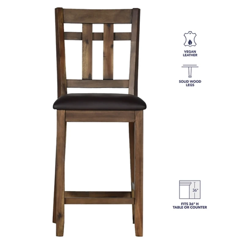 Faux Leather Saranac Counter Stools, Set of 2