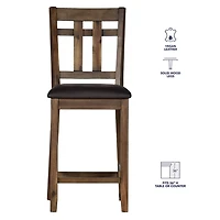 Faux Leather Saranac Counter Stools, Set of 2