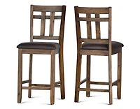 Faux Leather Saranac Counter Stools, Set of 2