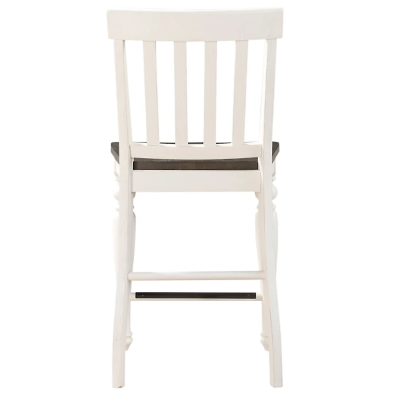 White Two Tone Joanna Counter Stools, Set of 2