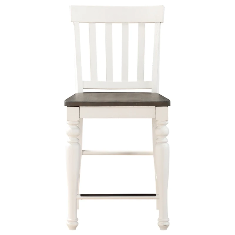 White Two Tone Joanna Counter Stools, Set of 2