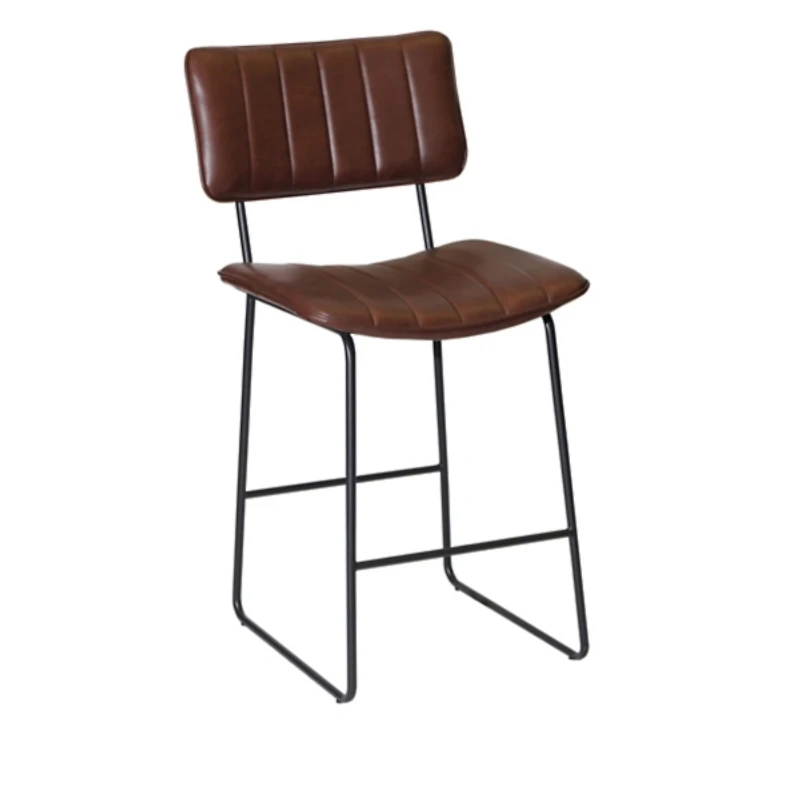 Brown Faux Leather Tribeca Counter Stool