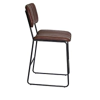 Brown Faux Leather Tribeca Counter Stool