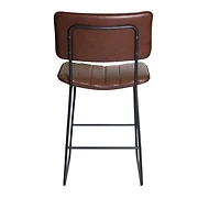 Brown Faux Leather Tribeca Counter Stool