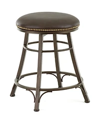 Faux Leather Bali Swivel Counter Stool