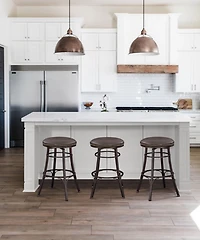 Faux Leather Bali Swivel Bar Stool