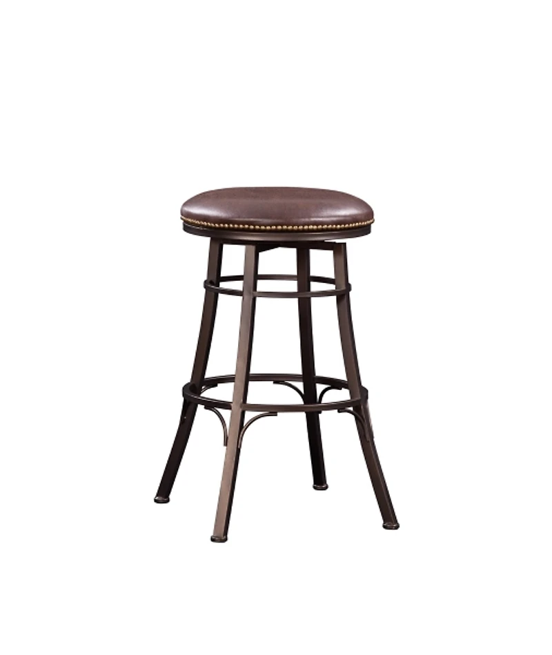 Faux Leather Bali Swivel Bar Stool