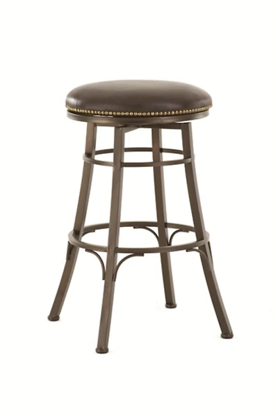 Faux Leather Bali Swivel Bar Stool