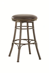 Faux Leather Bali Swivel Bar Stool
