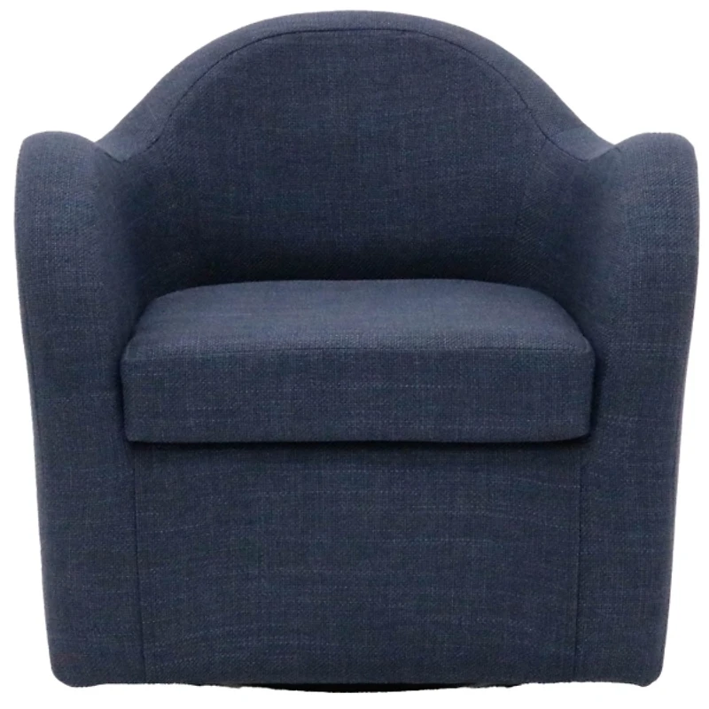 Navy Swivel Club Accent Chair