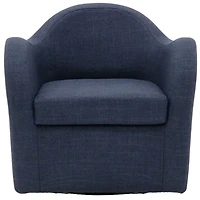 Navy Swivel Club Accent Chair