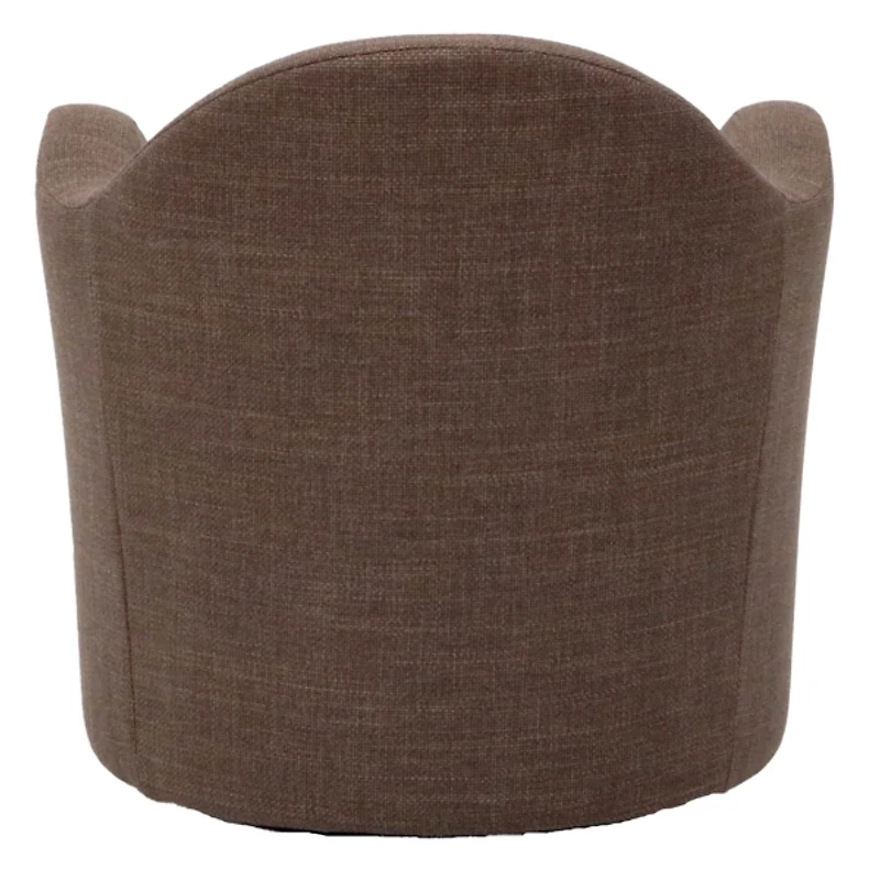 Brown Swivel Club Accent Chair