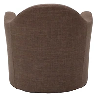Brown Swivel Club Accent Chair