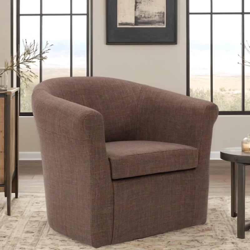 Brown Marlee Swivel Accent Chair