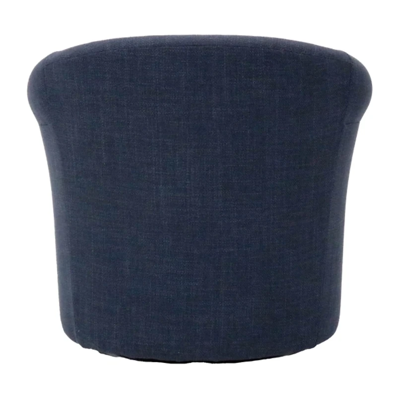 Navy Upholstered Nikole Swivel Accent Chair