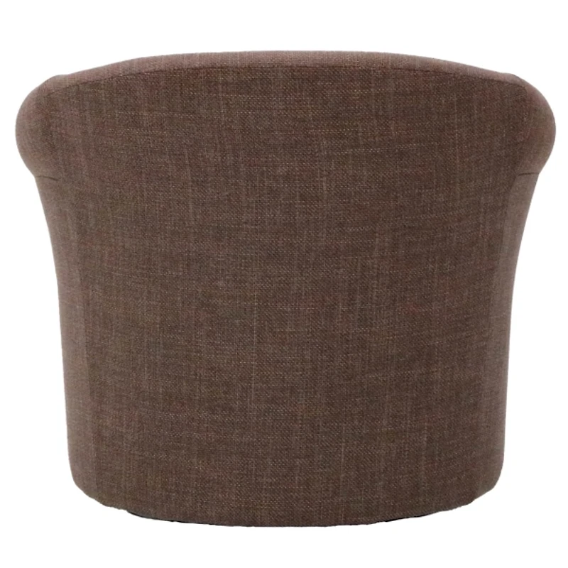 Brown Upholstered Nikole Swivel Accent Chair