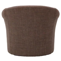 Brown Upholstered Nikole Swivel Accent Chair