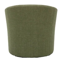Green Upholstered Swivel Accent Chair