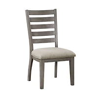 Gray Wood Ladderback Dining Chair