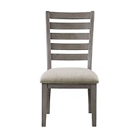 Gray Wood Ladderback Dining Chair