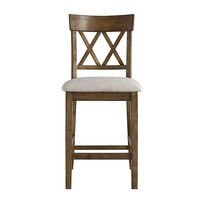 Balin Upholstered Double X Back Counter Stool
