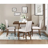 Bolin Light Beige Upholstered Counter Stool