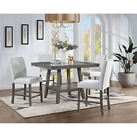 Bolin Gray Upholstered Counter Stool