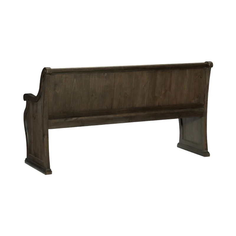Antique Brown Wood Church Pew Bench