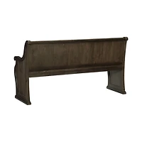 Antique Brown Wood Church Pew Bench