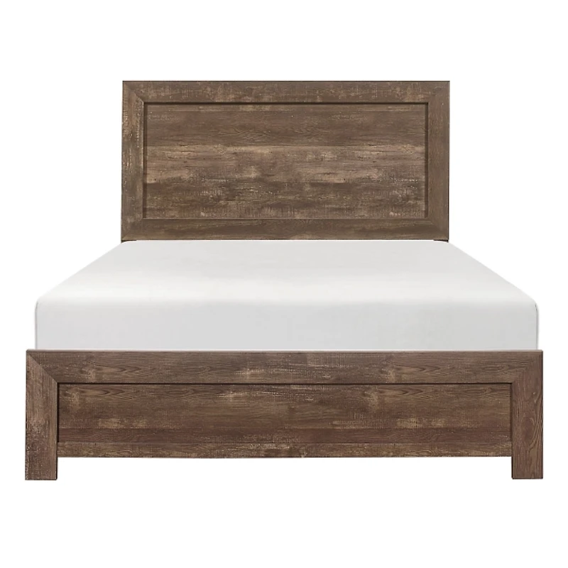Corbin Rustic Brown Wood Queen Bed