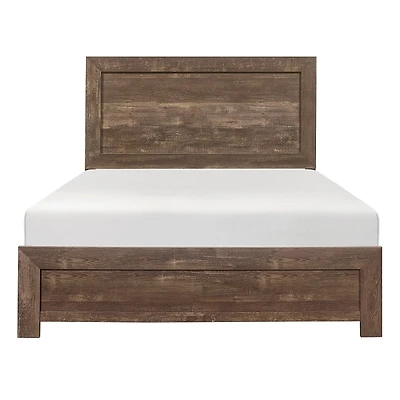 Corbin Rustic Brown Wood Queen Bed