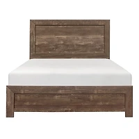 Corbin Rustic Brown Wood Queen Bed