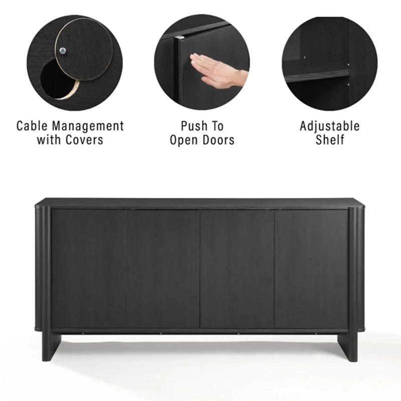 Black Wesley Media Console